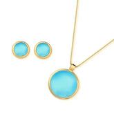 CONJUNTO CLASSIC DOURADO COM PEDRA CABOCHÃO